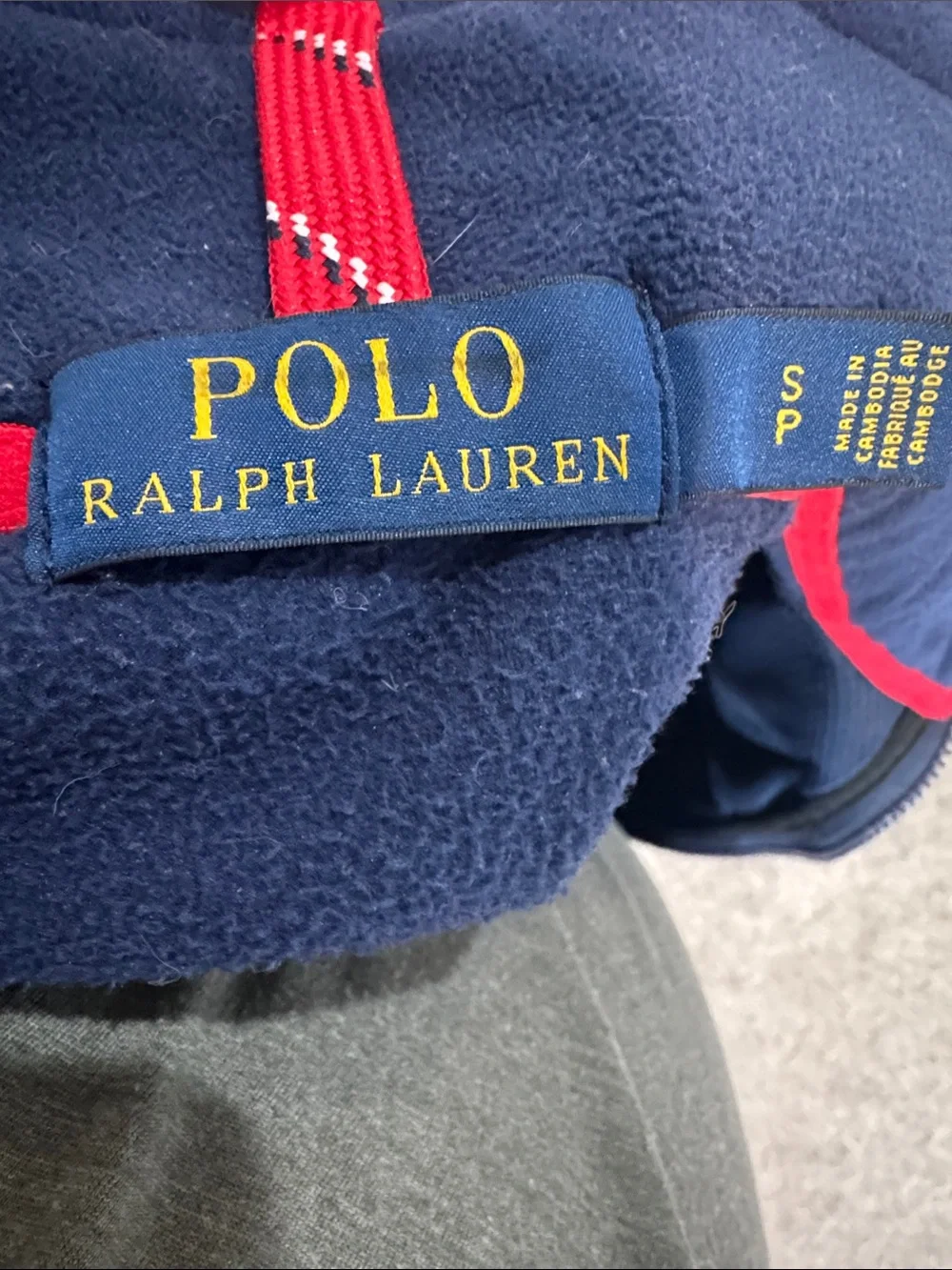 Polo by Ralph Lauren Navy Full-Zip Fleece Jacket with Crest